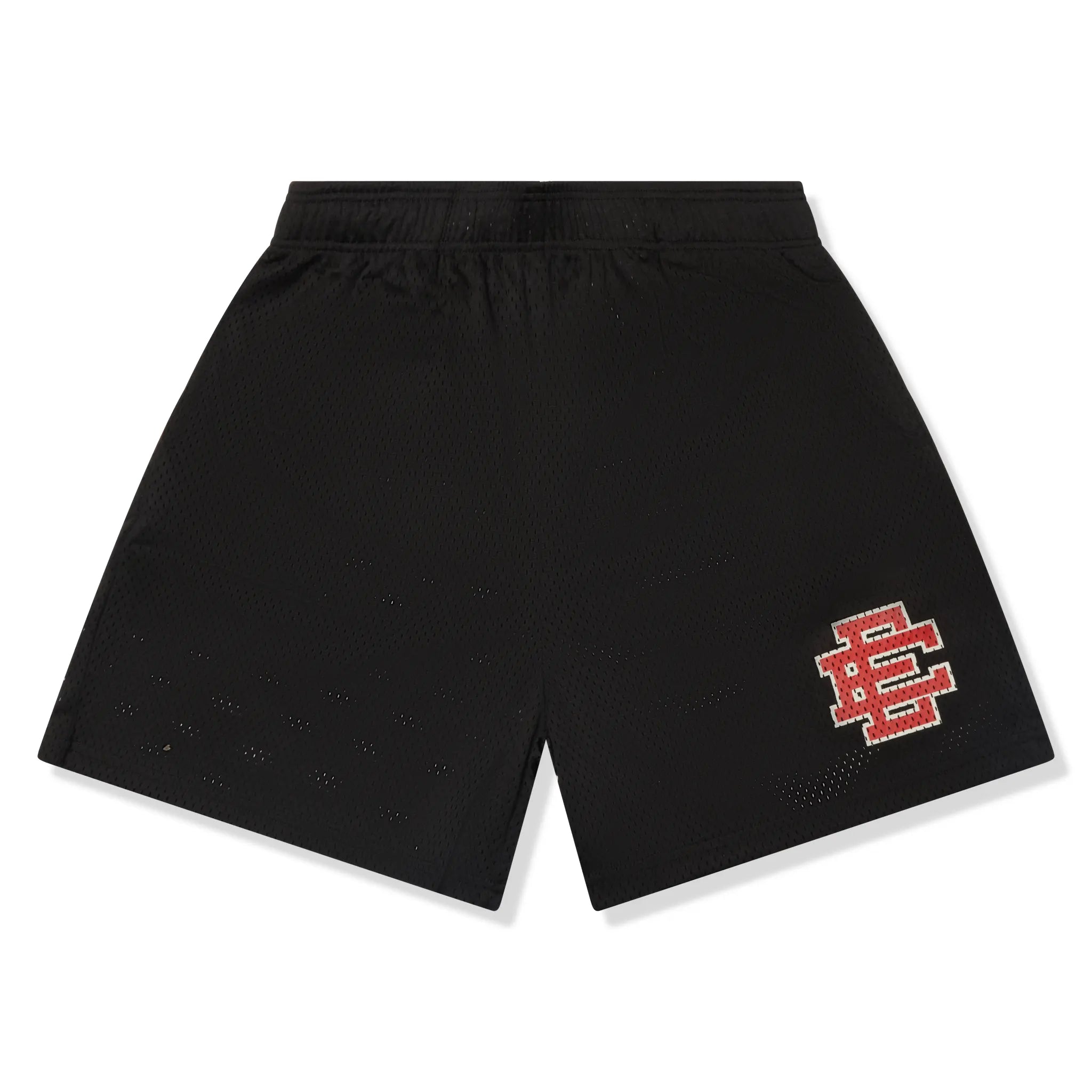 Front View of Eric Emanuel EE Basic Black Red Shorts